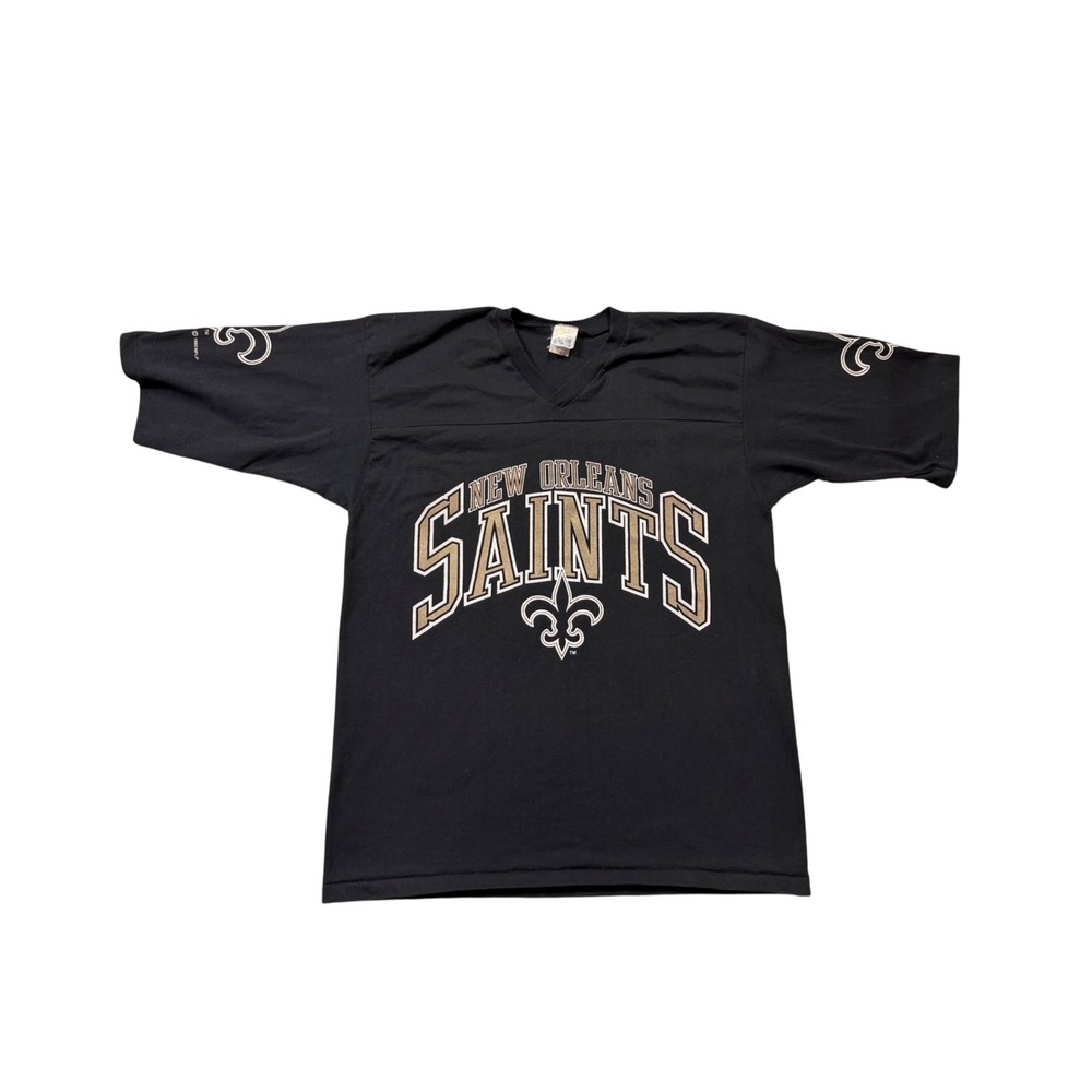 Vintage 1992 New Orleans Saints Jersey Style T Shirt USA Made NFL Football
